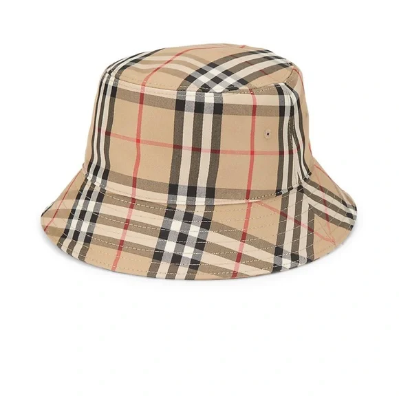 Burberry Panel Archive Check Bucket Hat Check EKD Bucket Hat in Sand - Men | Burberry® Official main image 4